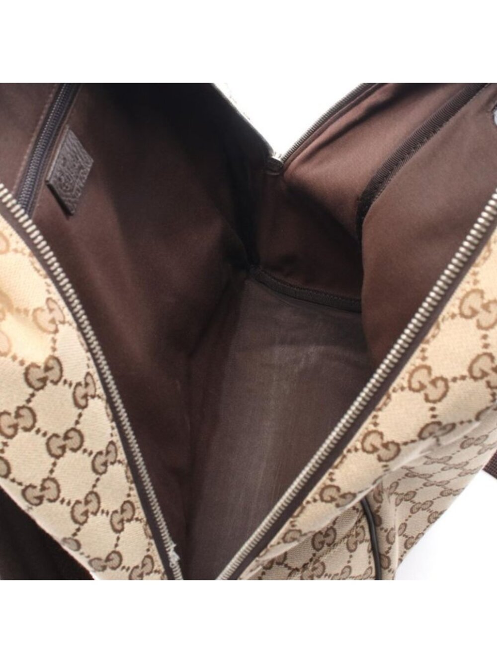 Gucci Backpack GG Canvas Beige Dark Brown - Picture 3 of 10